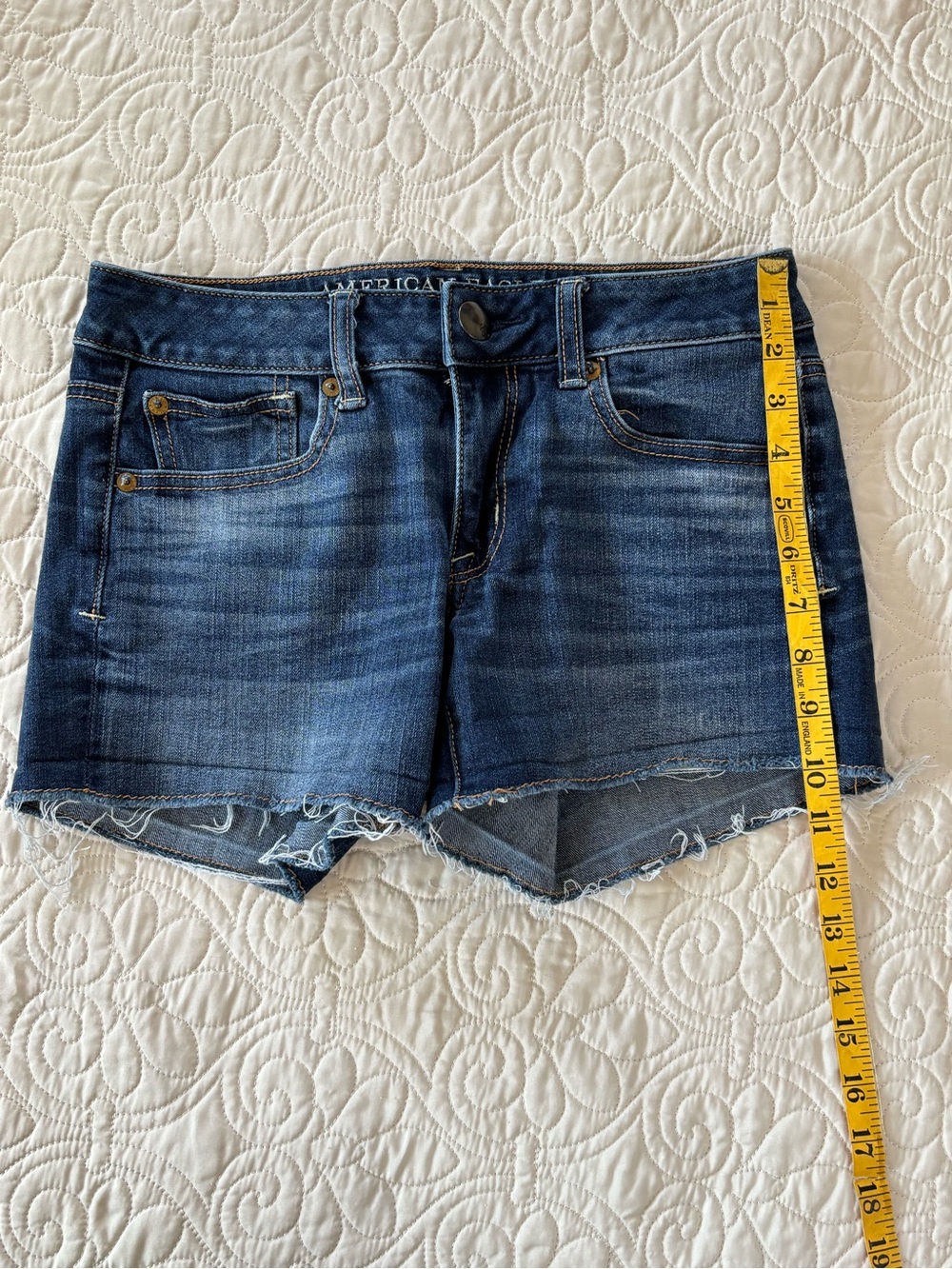 American Eagle Outfitters Dark Wash Shortie Jean Shorts - Picture 4 of 10